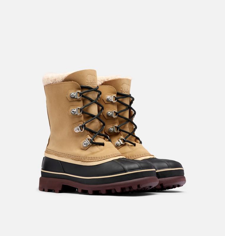 Mens Snow Boots Brown/Black - Sorel Caribou™ Stack - 764-SCVNUB